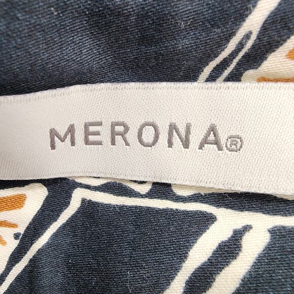 Merona Skirt Womens 12 Black Tan Geometric Chevron Print Cotton A-Line Circle - Picture 3 of 9